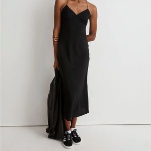 Madewell Layton Slip Dress Black